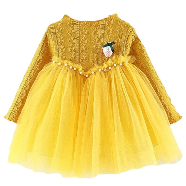 Girls Elegant Party Dress - Fine materials, carefully crafted designs, available in sizes for baby girls 7-12 months, 13-24 months, 25-36 months, and 4-6 years.