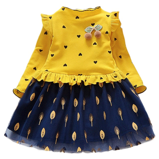 Girls Elegant Party Dress - Fine materials, carefully crafted designs, available in sizes for baby girls 7-12 months, 13-24 months, 25-36 months, and 4-6 years.