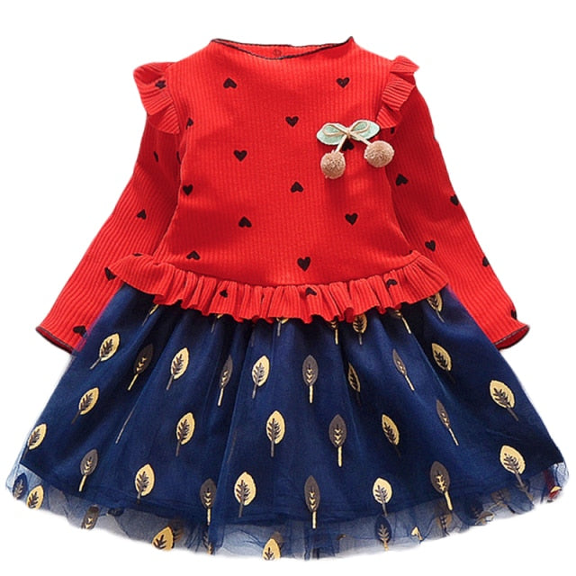 Girls Elegant Party Dress - Fine materials, carefully crafted designs, available in sizes for baby girls 7-12 months, 13-24 months, 25-36 months, and 4-6 years.