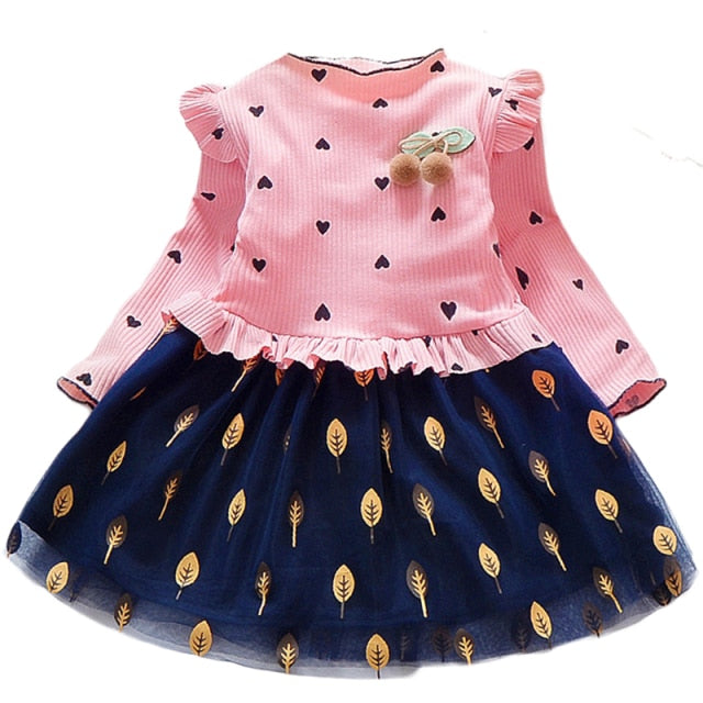Girls Elegant Party Dress - Fine materials, carefully crafted designs, available in sizes for baby girls 7-12 months, 13-24 months, 25-36 months, and 4-6 years.