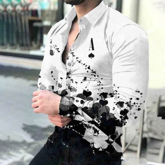 Geometric Print Buttoned Shirt - Comfortable Fit and Contemporary Style