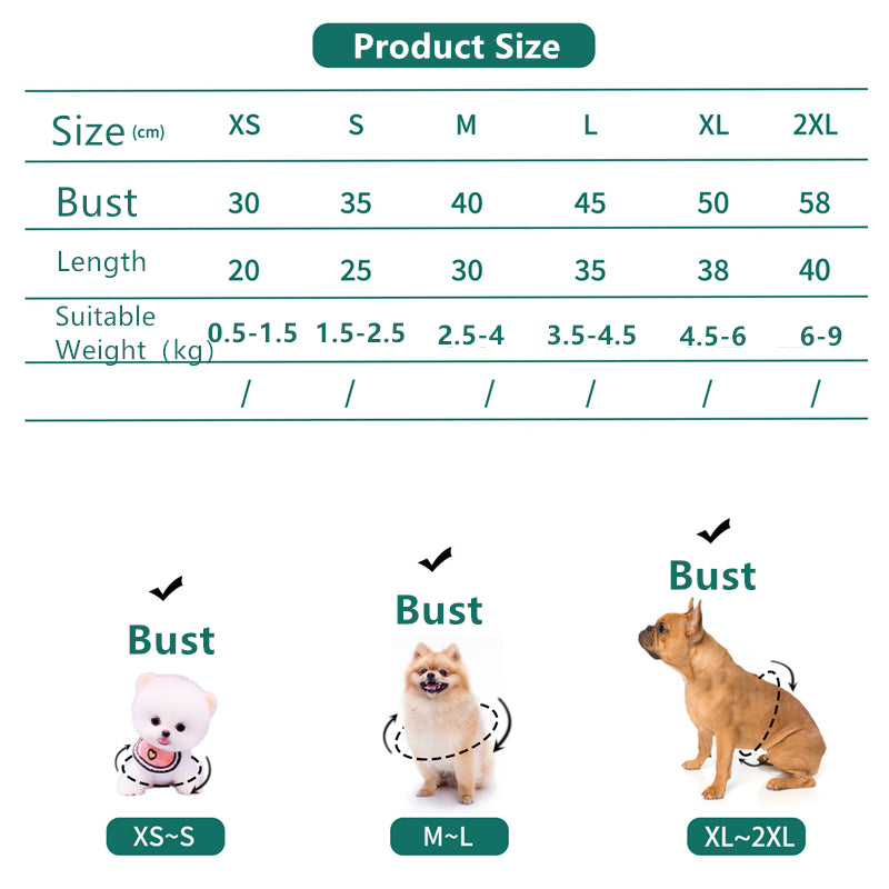Please choose the size of your pet correctly.