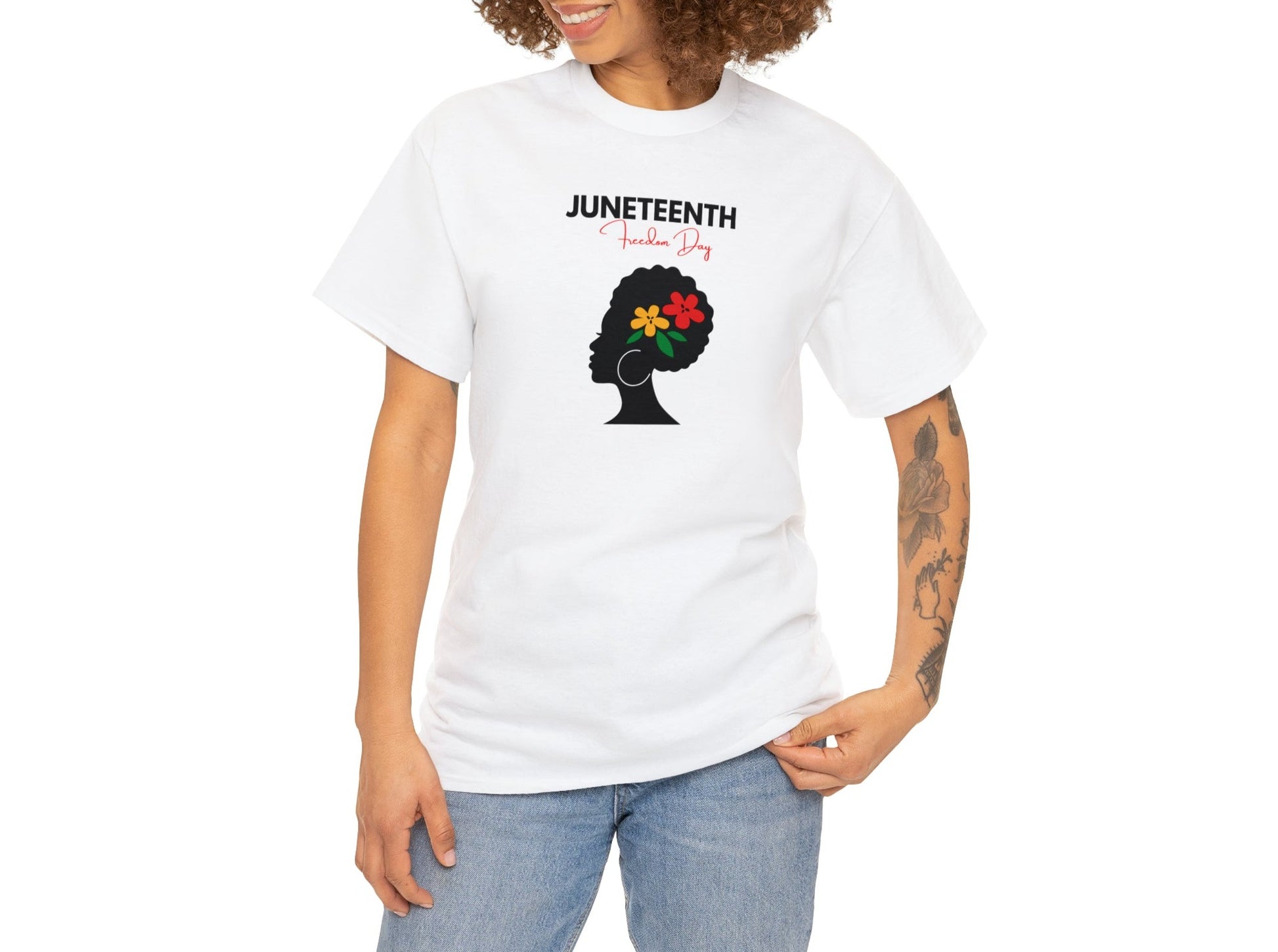 Juneteenth T-shirt - Empowering Lady Design - Symbol of Strength and Resilience