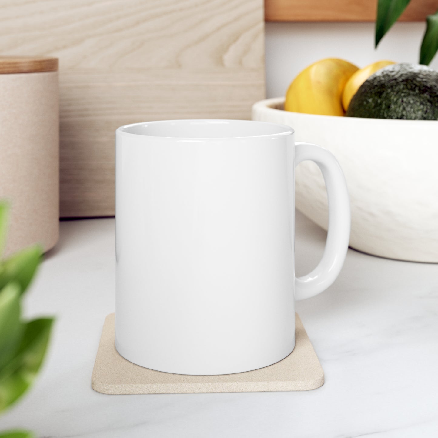 Custom-designed ceramic mug with "You're Stronger than You Think" design, 11 oz capacity.