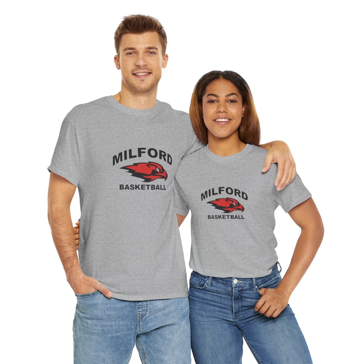 Milford Basketball Unisex Heavy Cotton Tee