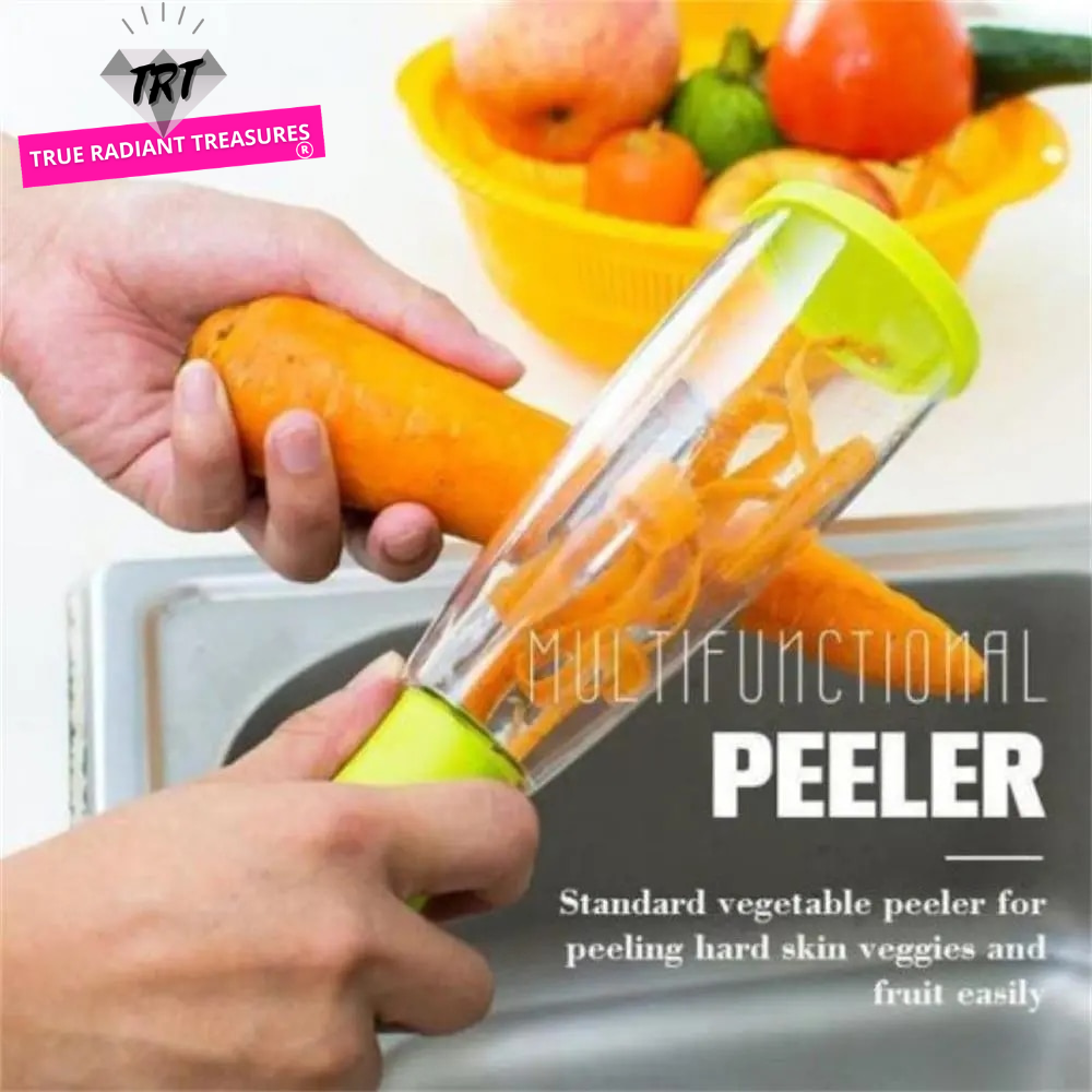 1PC Multifunction Stainless Steel Peeling Knife With Plastic Storage Box