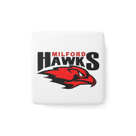 Milford Hawks Porcelain Magnet (Square)