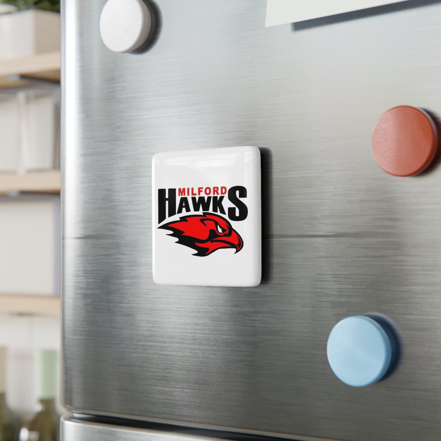 Milford Hawks Porcelain Magnet (Square)