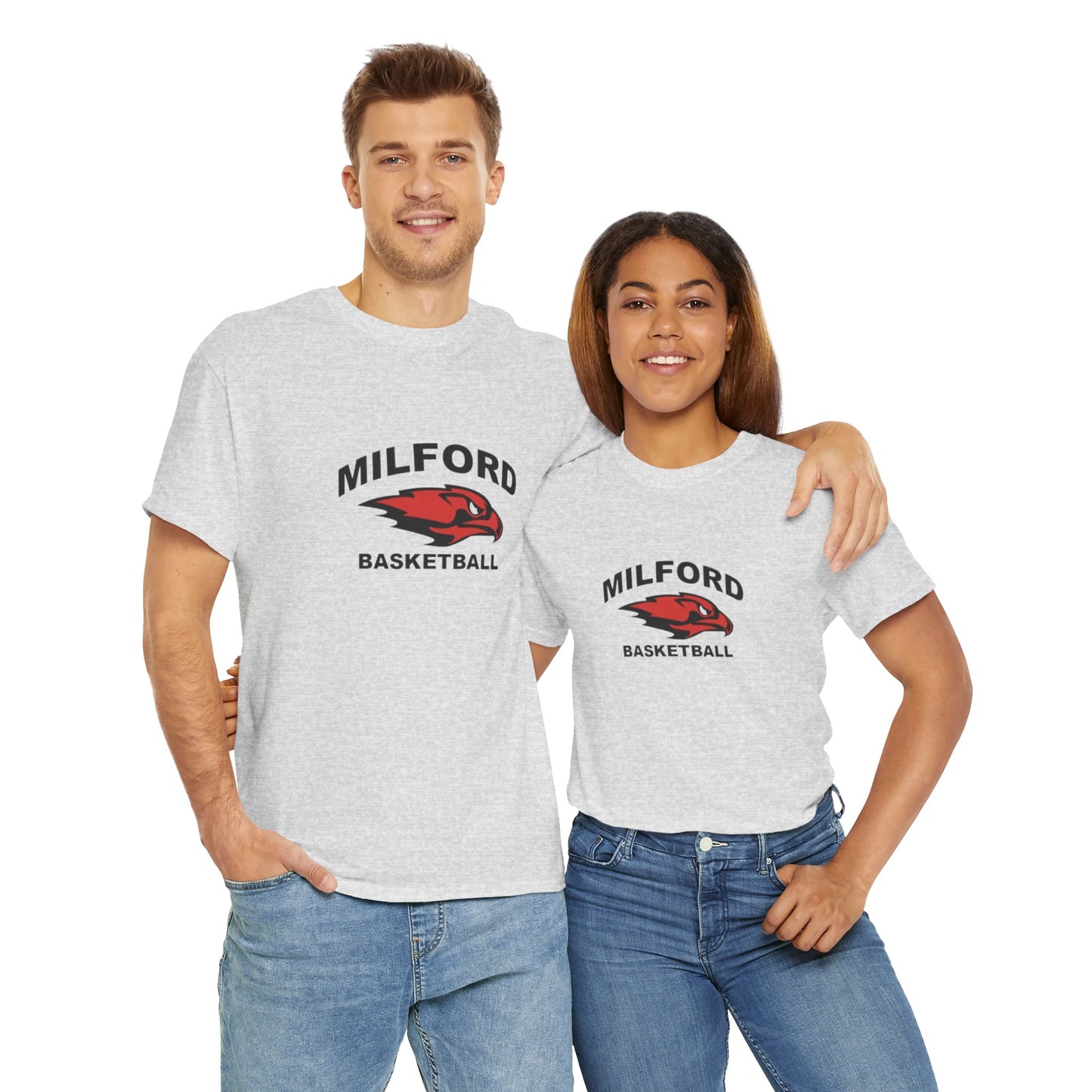 Milford Basketball Unisex Heavy Cotton Tee