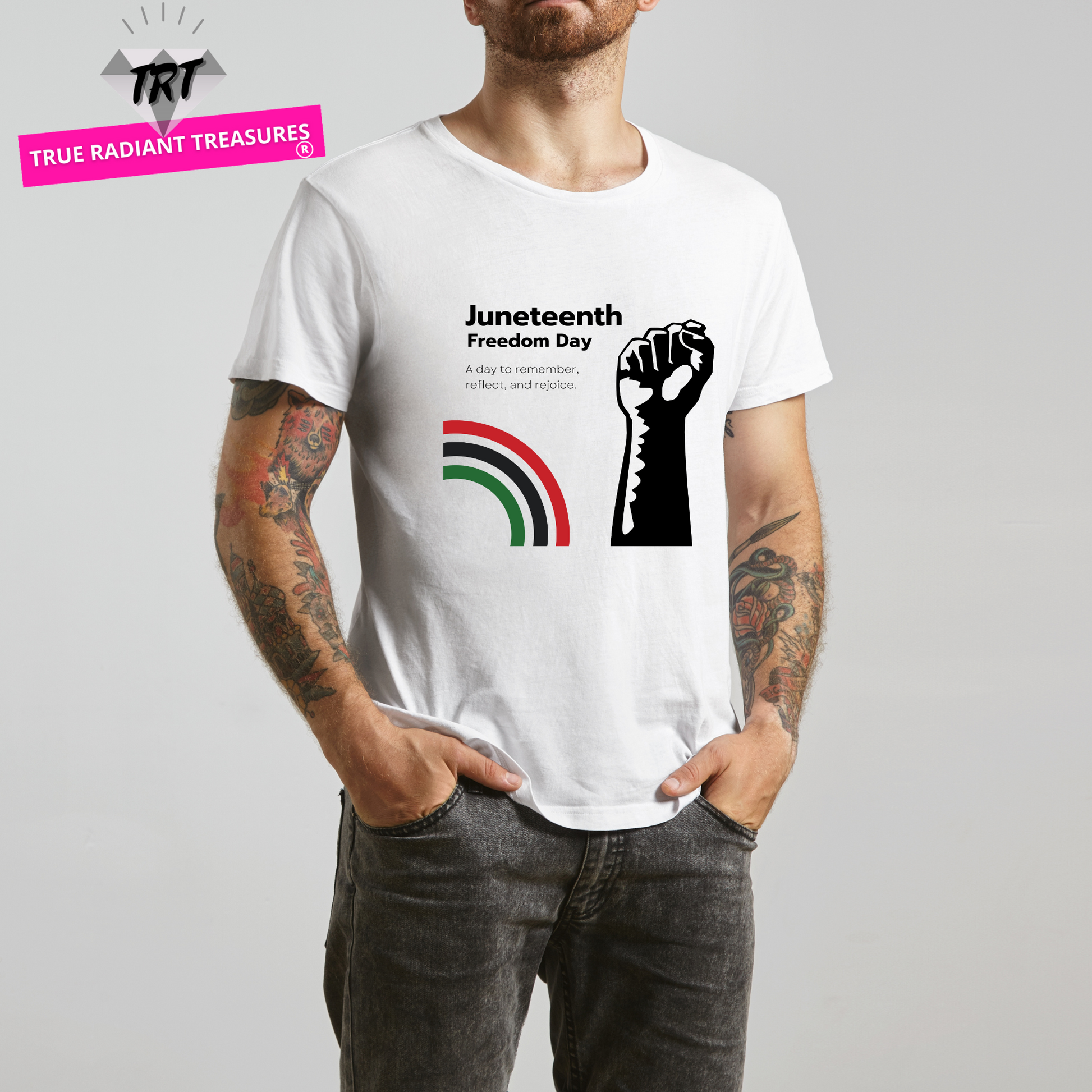 Juneteenth Freedom Day T-shirt - Remember, Rejoice, Reflect - Celebrate Freedom and Reflection