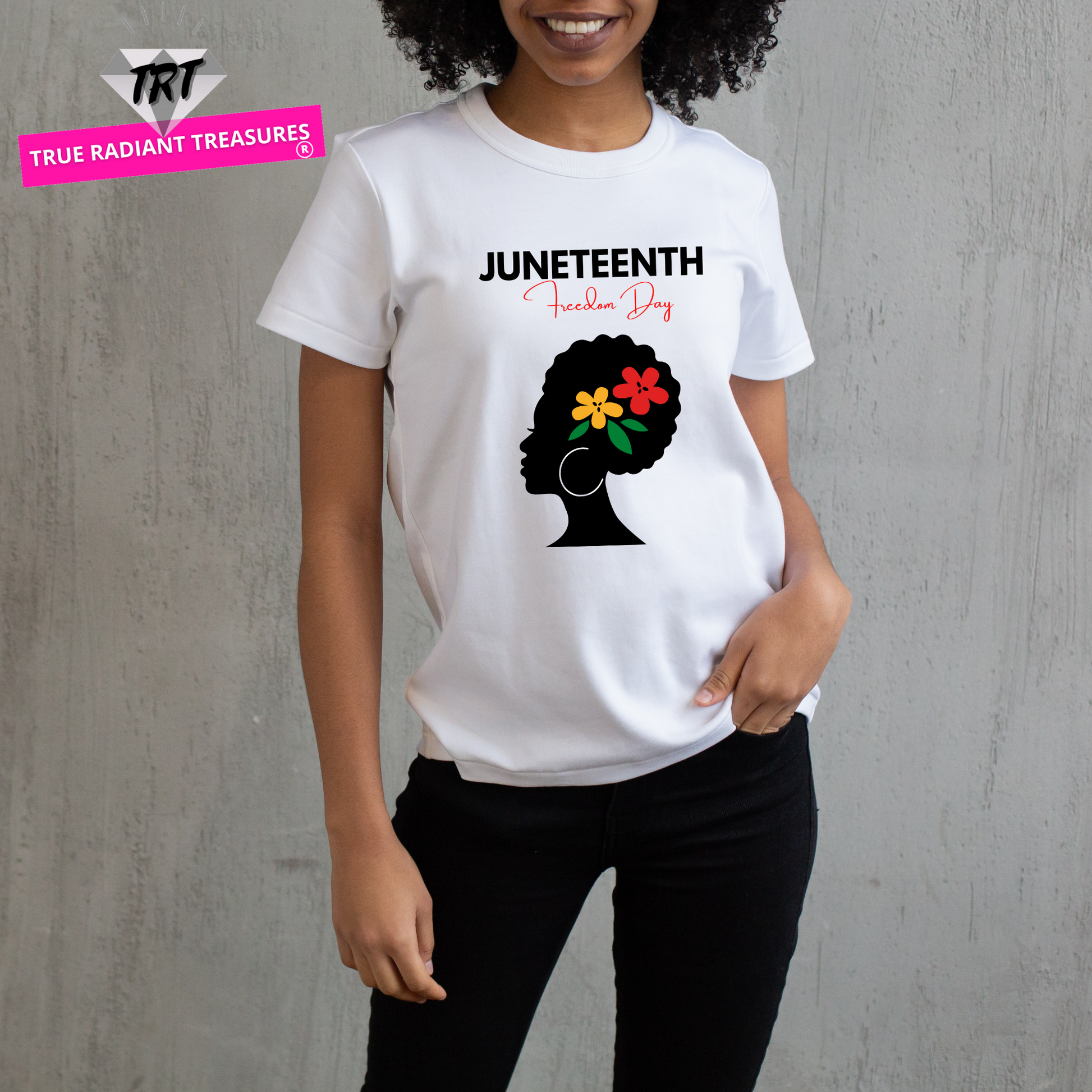 Juneteenth T-shirt - Empowering Lady Design - Symbol of Strength and Resilience