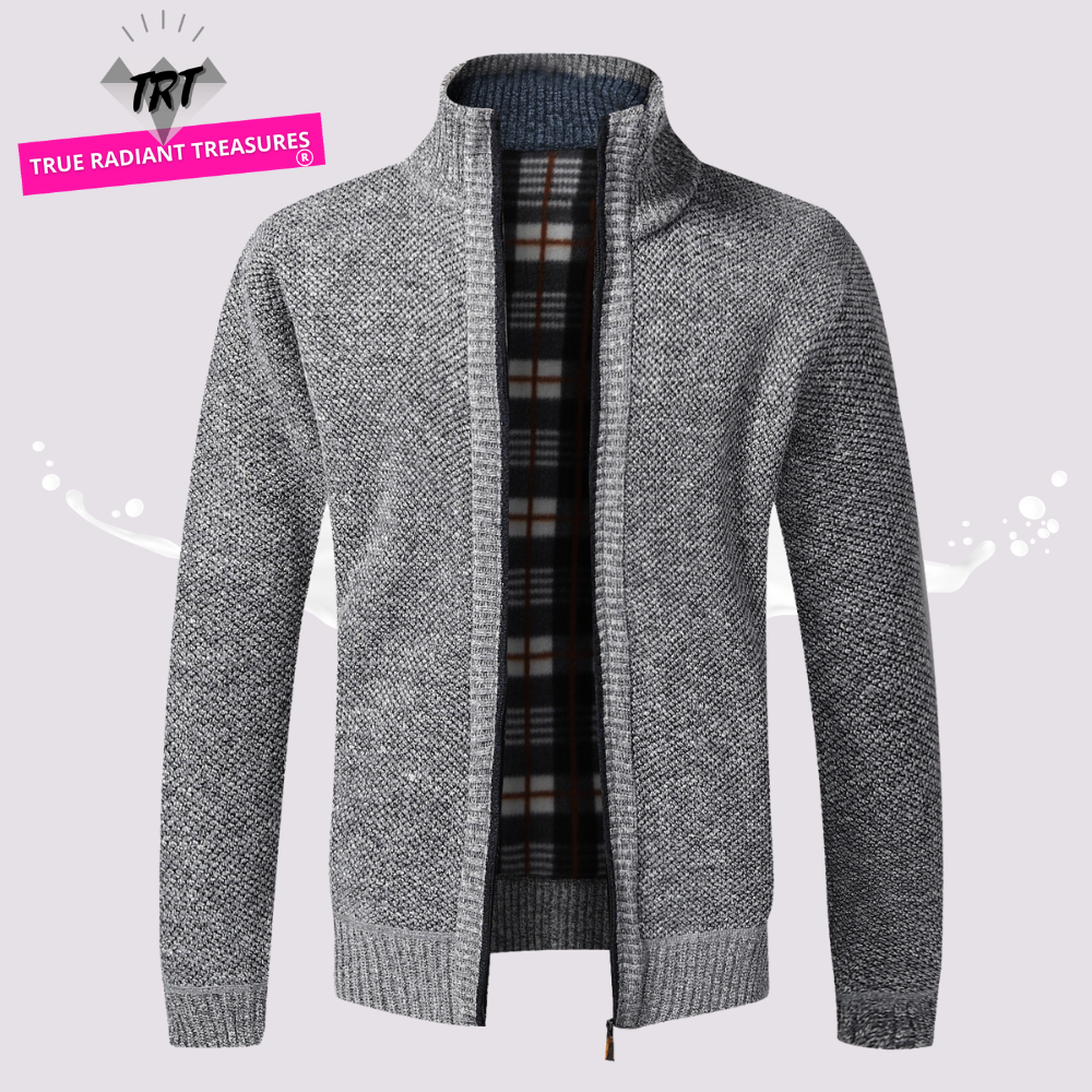 Men's Slim Fit Warm Sweater - Style and comfort in one. Ideal for autumn and winter. Crafted with quality materials and a jacket-inspired design.