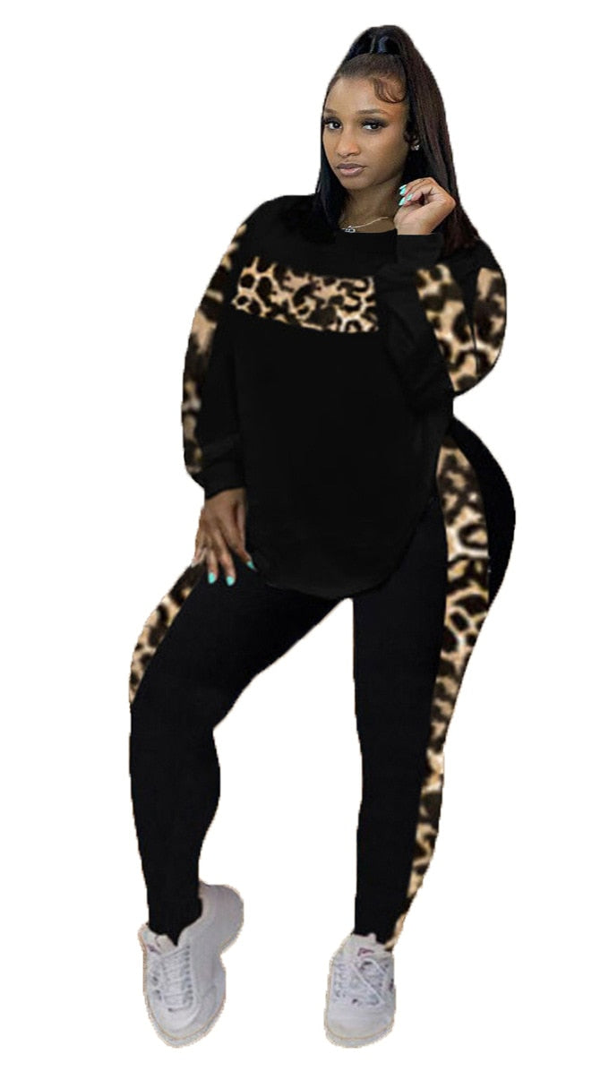 2-Piece Leopard Pants Set