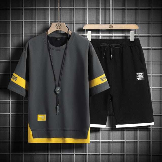 Men's Hip-Hop Fashion Tracksuit Set