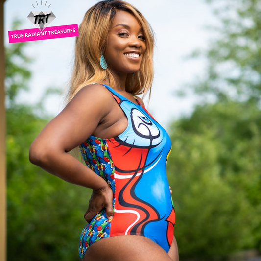 Sexy Halter Print Swimsuit - one-piece swimsuit with a halter neck design and colorful print made of cotton and polyester, available in different sizes and colors.