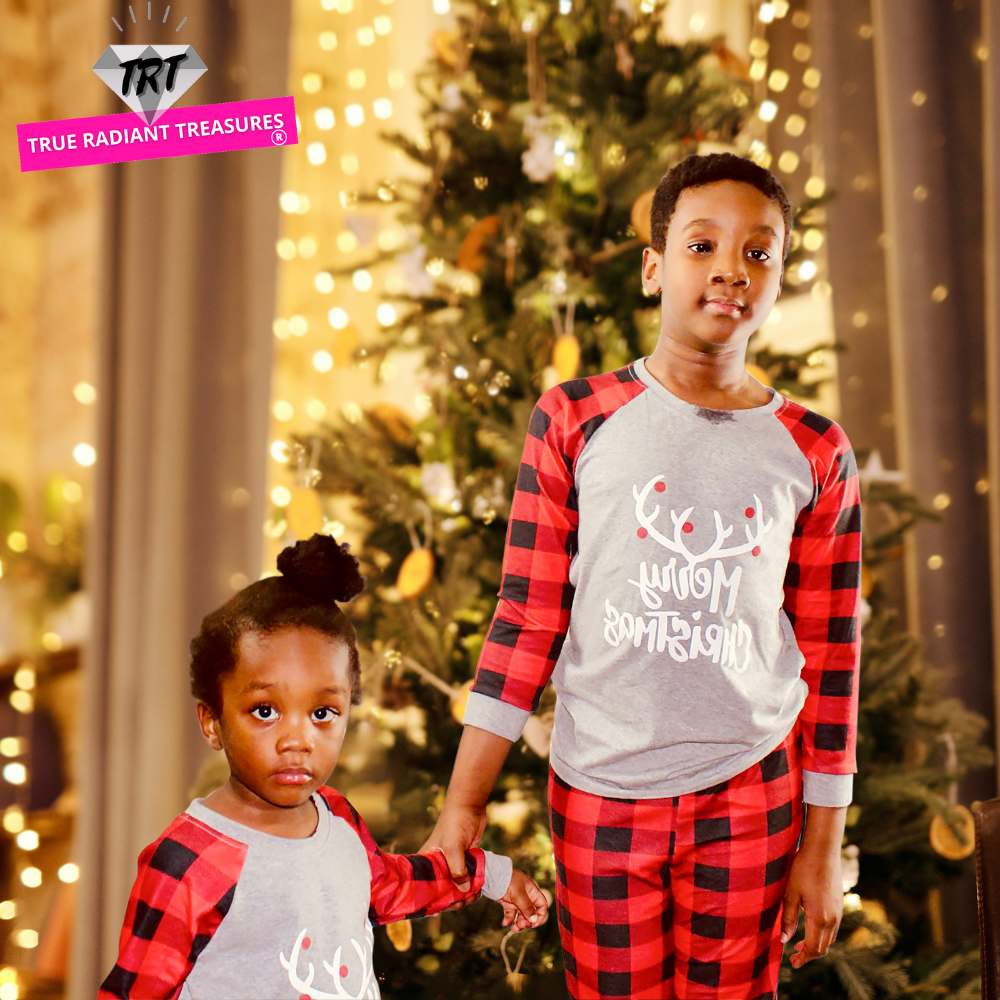 Spread holiday cheer with matching Christmas pajamas for the whole family. Explore our "Here & Now" Collection for more Christmas family matching pajama options.