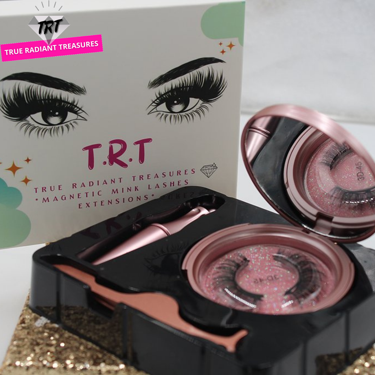 TRT Magnetic Mink Eyelash Extensions for a weightless and stunning look.