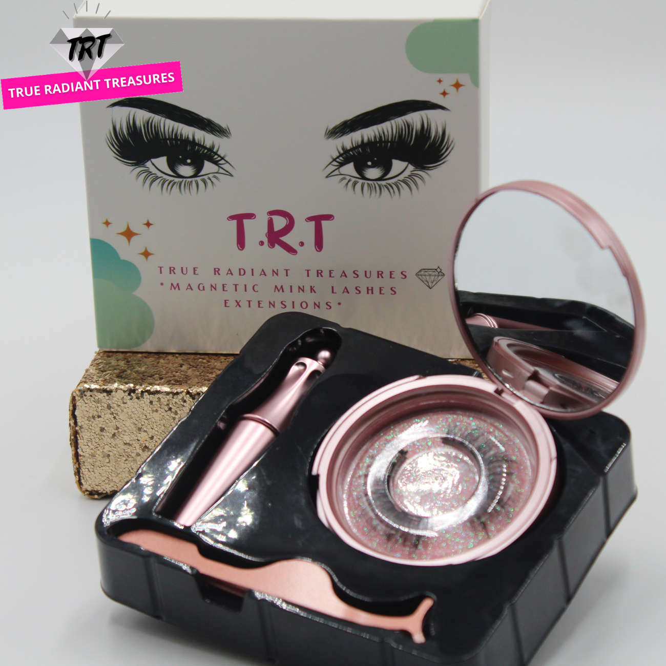 TRT Magnetic Mink Eyelash Extensions for a weightless and stunning look.