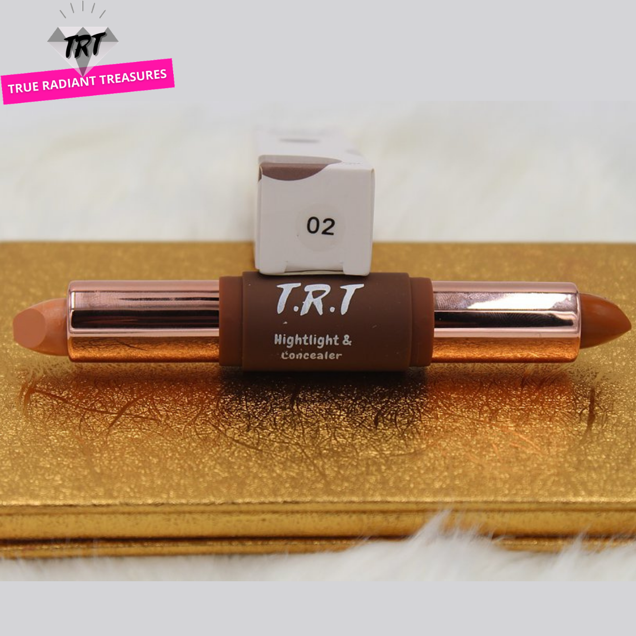 TRT Highlight and Concealer Stick - Masks dark circles, age spots, large pores, for flawless and radiant skin.