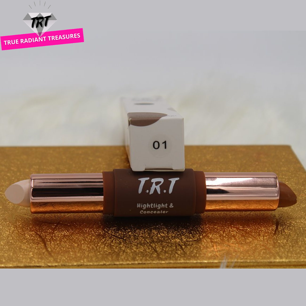 TRT Highlight and Concealer Stick - Masks dark circles, age spots, large pores, for flawless and radiant skin.