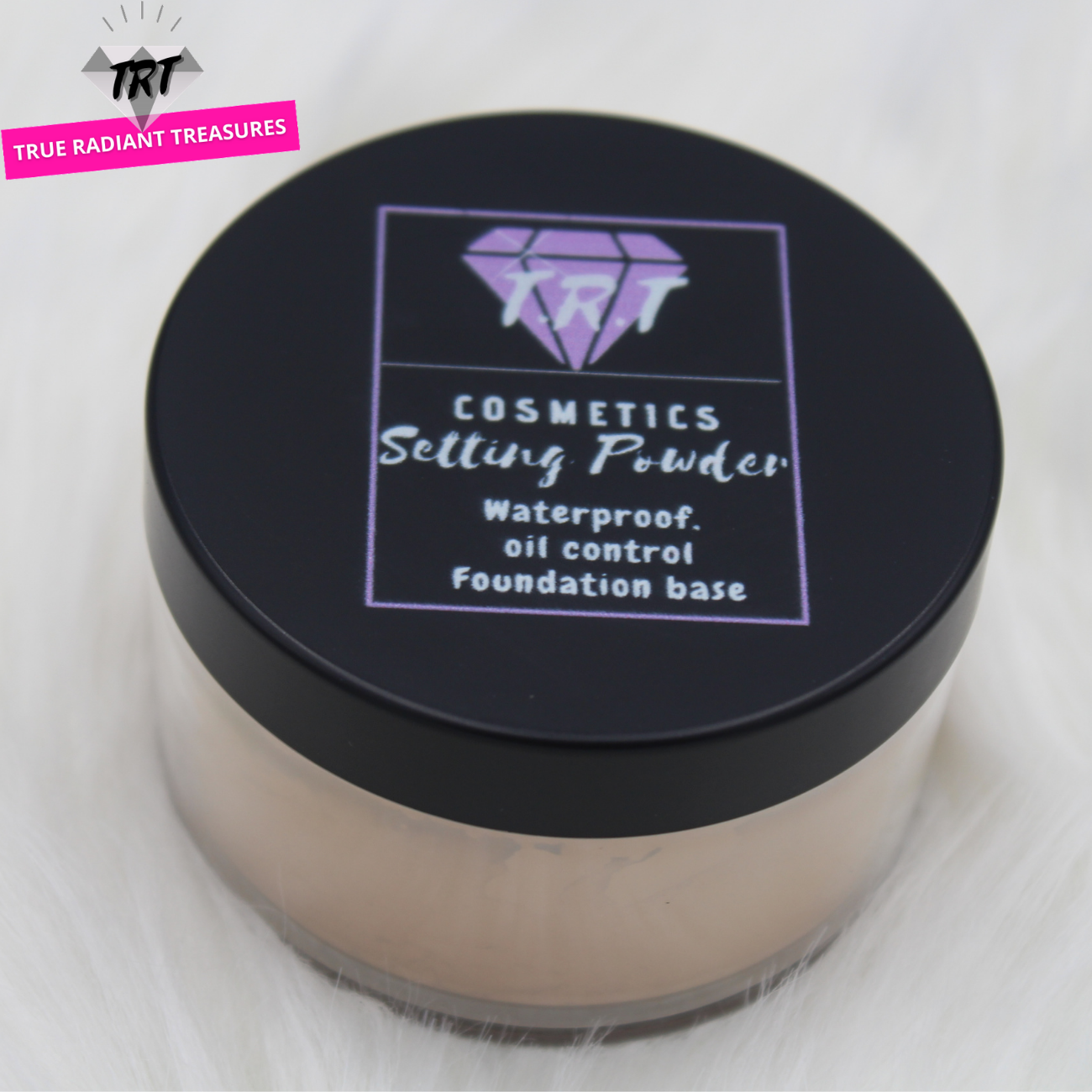 TRT Cosmetics Setting Powder - A waterproof and oil-control foundation base that provides a smooth and matte finish, perfect for all-day wear. Shop now at TRT Cosmetics.