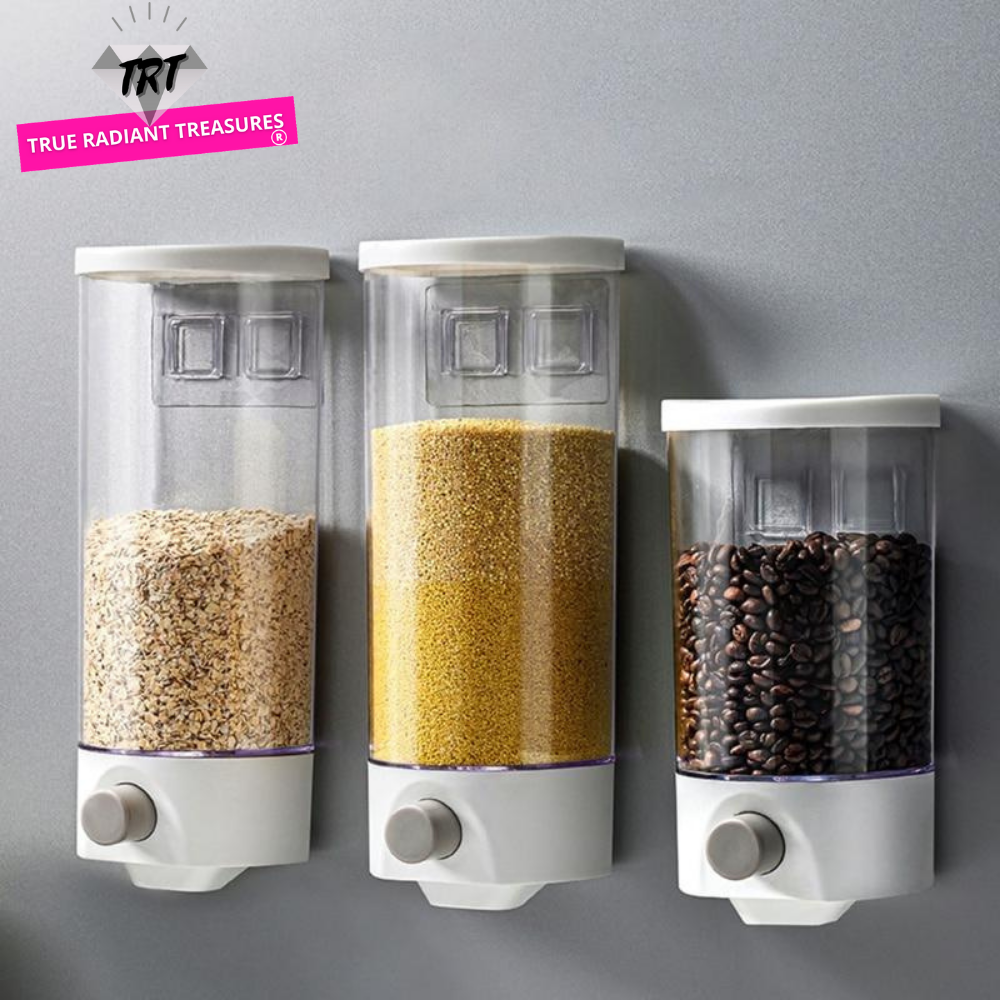 Automatic food dispenser with transparent body, 1.5L capacity, and easy installation