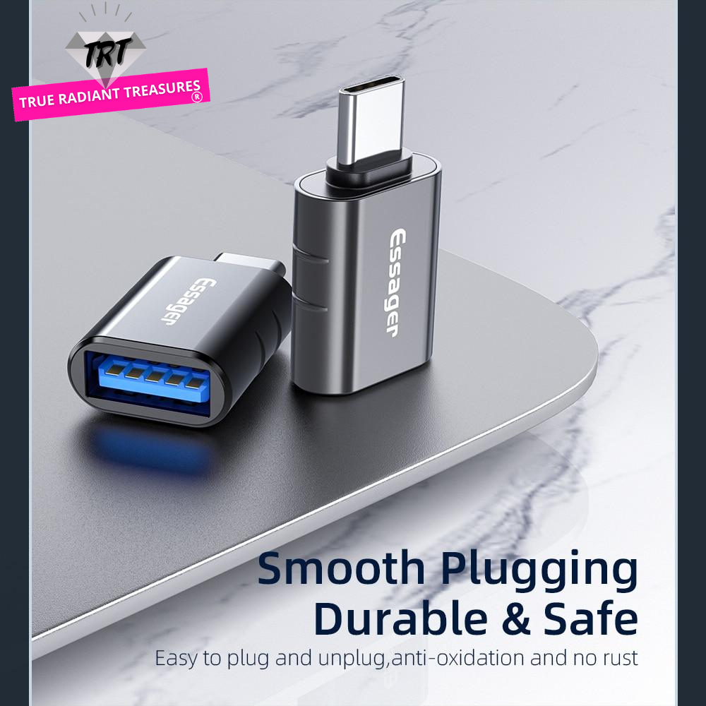 Compact and versatile USB 3.0 to Type C Male OTG Adapter. Compatible with various devices. Features mobile phone adapter, OTG cable, and USB Type C compatibility. Available in black, silver, grey, and tarnish colors. Upgrade your connectivity options!