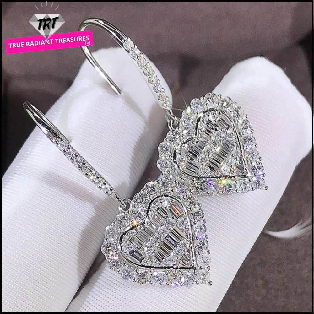 Heart Shaped Drop Earrings - the perfect accessory for a formal outfit. Enhance your style with these elegant earrings