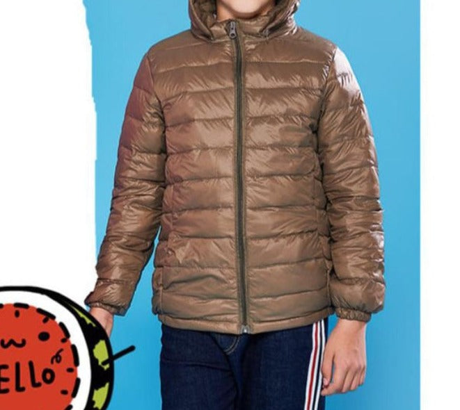 Candy-Colored Hooded Coat for Kids | Polyester Fabric | Pockets & Hood | Warm & Fashionable