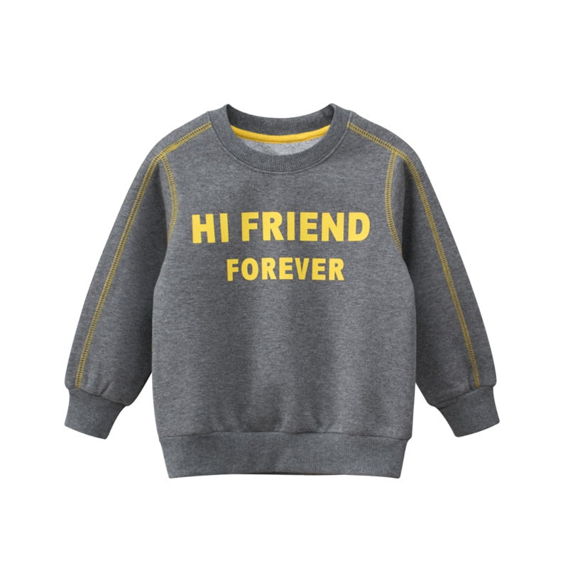 Letter Print Kid's Sweater