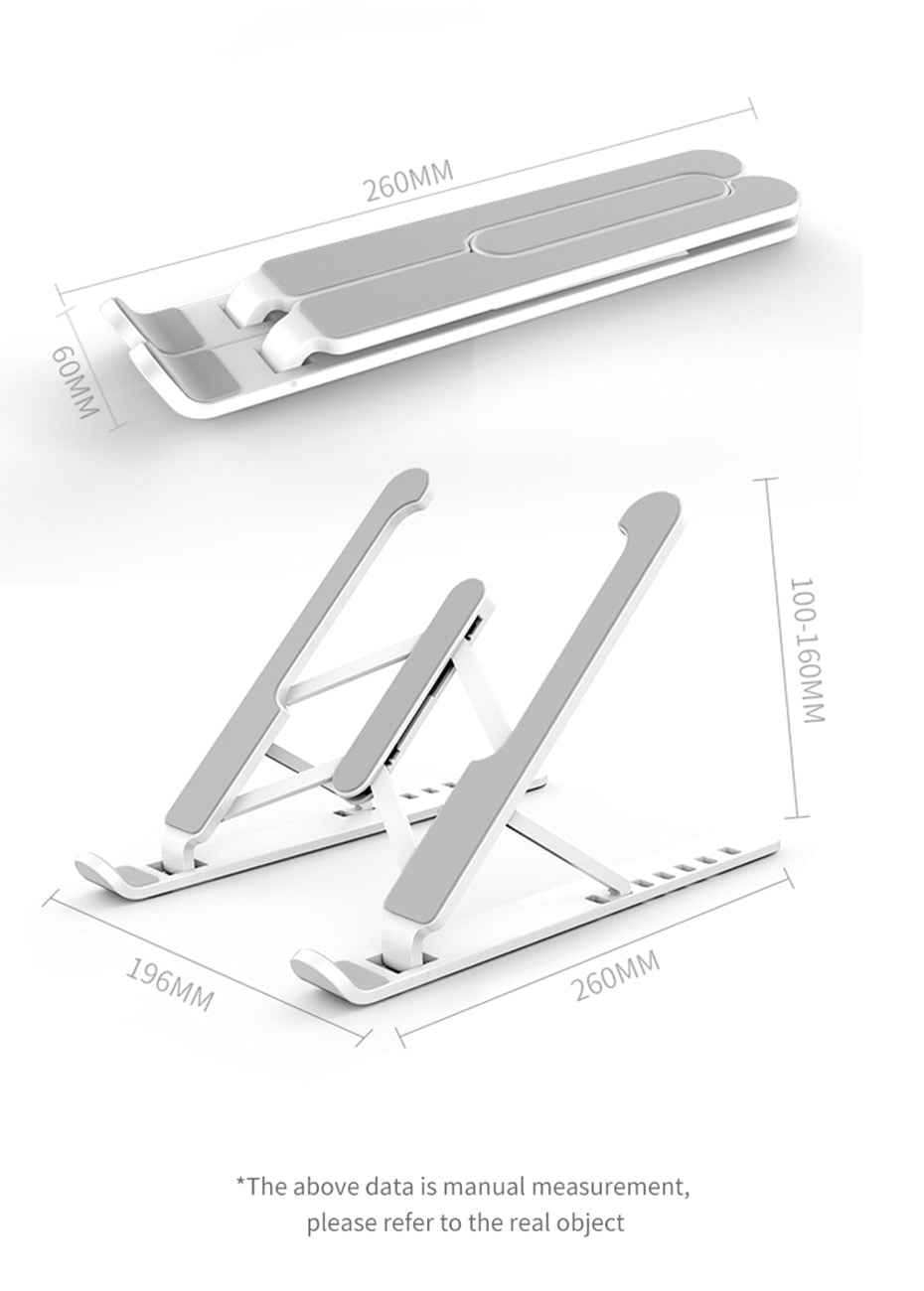 Durable and adjustable laptop stand with improved air circulation and ergonomic design.Durable and adjustable laptop stand with improved air circulation and ergonomic design.