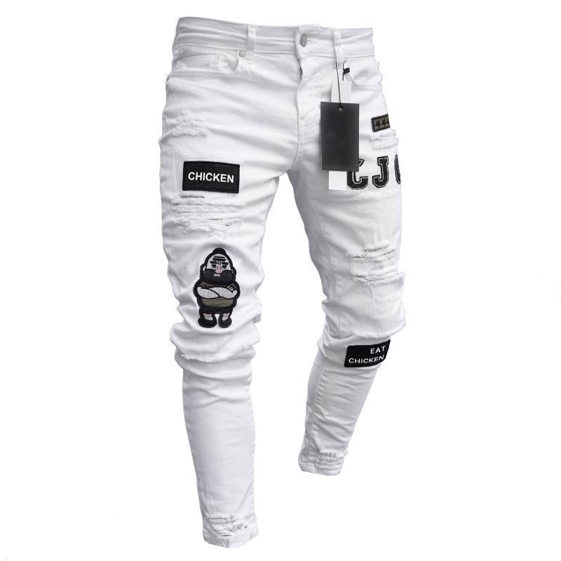 Men's Stretchy Ripped Jeans