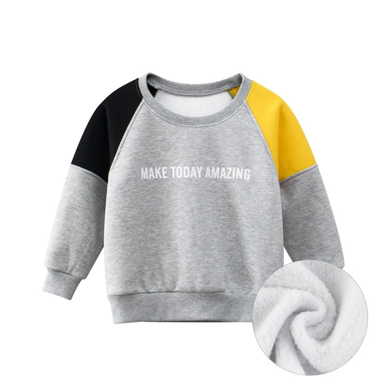 Letter Print Kid's Sweater