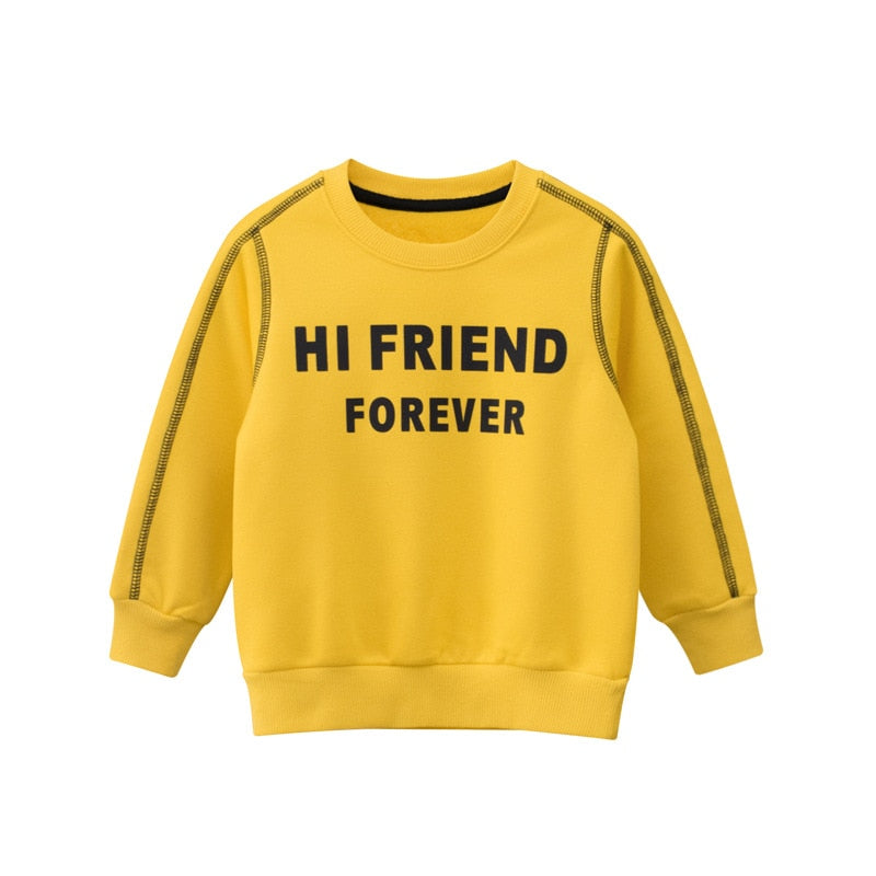 Letter Print Kid's Sweater