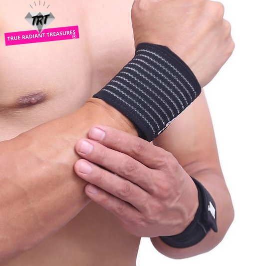 Elastic Compression Wristband: Relief for overused muscles, pain, and inflammation. Ideal for cyclists and wrist support.