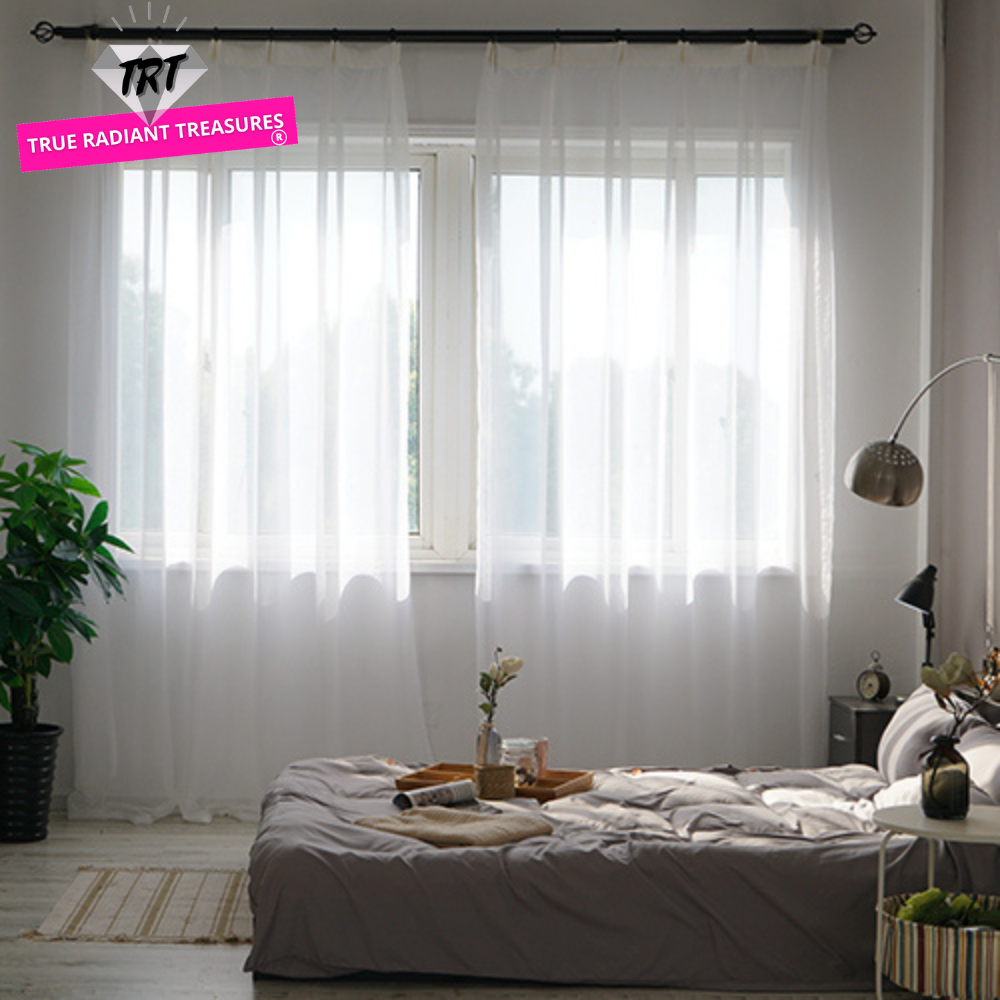 Enhance the look of your living space with these beautiful and versatile curtains. Perfect for use as a window treatment, room divider, or closet door, these curtains are designed to add a touch of elegance to any room in your home. Available in different sizes to fit your windows, they're made of light fabric that's ideal for warm weather when you want to let in fresh air and keep your curtains open all day long. Shop now and transform your home décor!