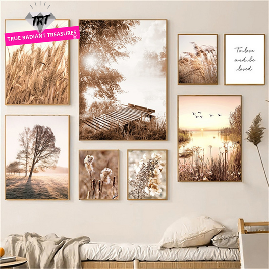 Living Room Fall Wall Decor, a beautiful and inviting addition to your home's ambiance, designed to enhance any wall, celebrating the colors and textures of the fall season.