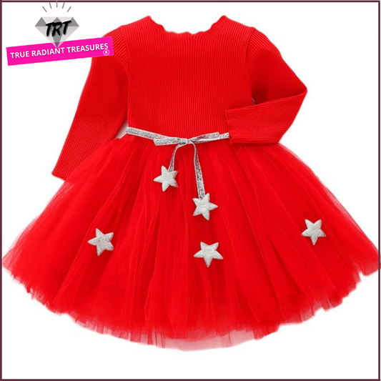 Girls Elegant Party Dress - Fine materials, carefully crafted designs, available in sizes for baby girls 7-12 months, 13-24 months, 25-36 months, and 4-6 years.