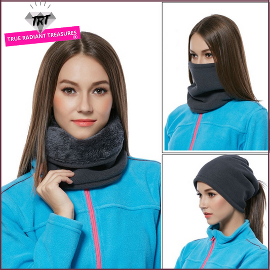 Versatile and durable Dual-Layer Neck Warmer made of fleece and polyester.