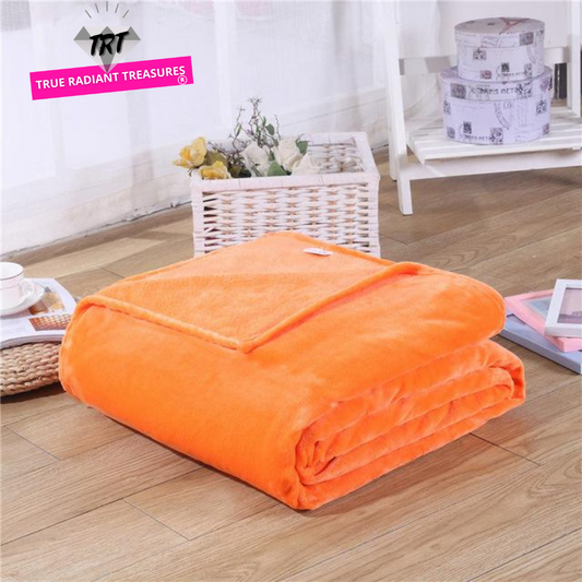 Super soft and comfy Solid Color Fleece Blanket in a rich, solid color, offering warmth and relaxation. Perfect for home, travel, and parties.