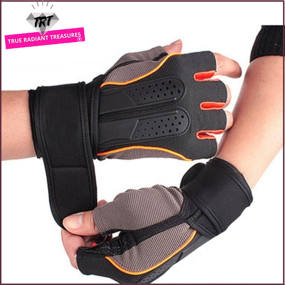 Weight Lifting Gym Gloves - Premium hand protection against calluses, rips, tears, sweat, and blisters. Suitable for weightlifting, cross-training, cardio, cycling, pull-ups, rope climbing, and more. Soft terry padding and breathable elastic fingertip gap for superior comfort and cooling during workouts