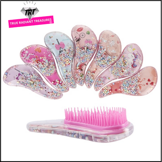 Cute and durable hair comb for girls in a girly color.