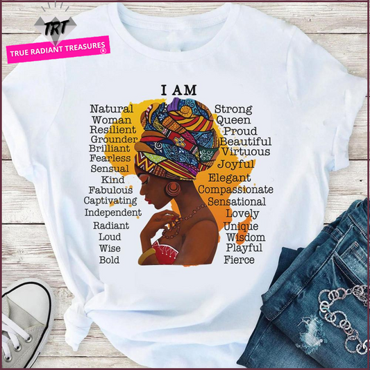 I am melanin queen graphic tees