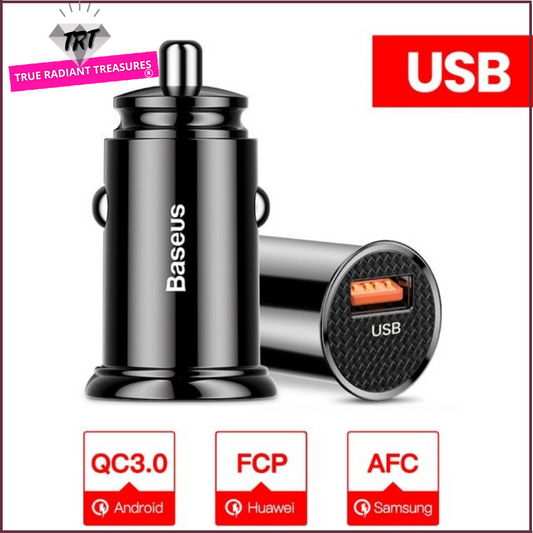 USB Mobile Quick Charger for fast device charging. Upgrade any 4- or 5-star charger for up to four times faster charging. Perfect for car use. Stay powered up on the go!