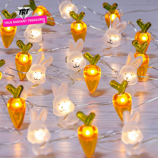 Add some spring cheer to your Easter decorations with our Easter LED Bunny String Lights! These festive lights are perfect for brightening up any space and impressing your guests. Hang them in a variety of ways - from walls to flower pots to mantelpieces - and watch your decor come to life. Don't miss out on this fun and versatile decoration. Shop now and light up your Easter!