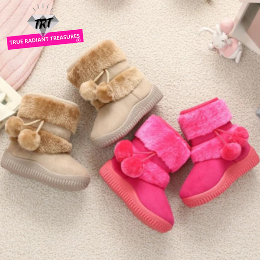 Soft Princess Snow Boots - Flat Heel, Lightweight Design, Wide Shaft - Various Styles for Girls' Winter Fashion