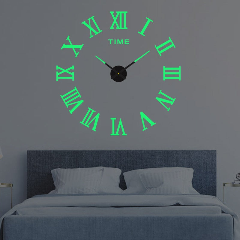 DIY modern silver alloyed wall clock with sleek design, a stylish addition to any room decor.