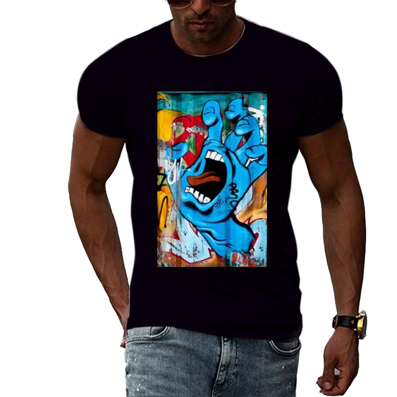 "Image of a Hip Hop Shirt made of durable polyester material, perfect for a stylish and casual look. Available in different prints and sizes for a personalized fit. Pair it with jeans or shorts to elevate your style and stand out from the crowd. Shop now and upgrade your wardrobe with this must-have shirt."