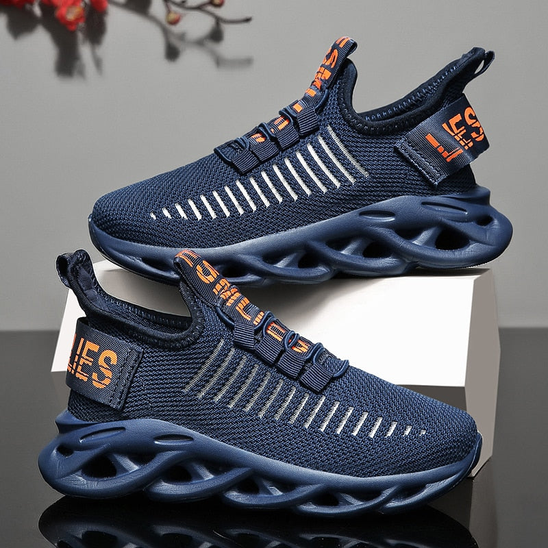 Breathable Soft Lace-up Jogging Shoes for boys - Ideal for sports activities and everyday wear. Made of breathable mesh material for comfort. Available in various colors and sizes to suit his style. Perfect for pairing with favorite sports outfits.