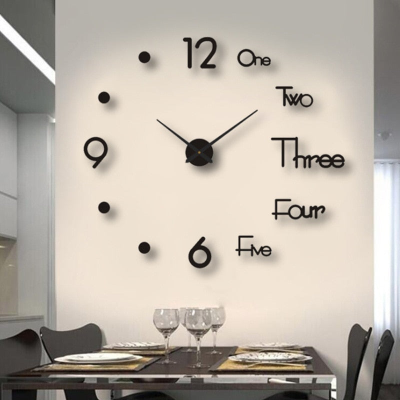 DIY modern silver alloyed wall clock with sleek design, a stylish addition to any room decor.